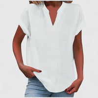 Xavinah | Comfortable V-Neck Blouse White