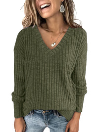 Barbara - V Neck Oversized Knit Sweater