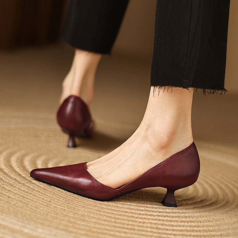 Nellie - Elegant Leather Heels