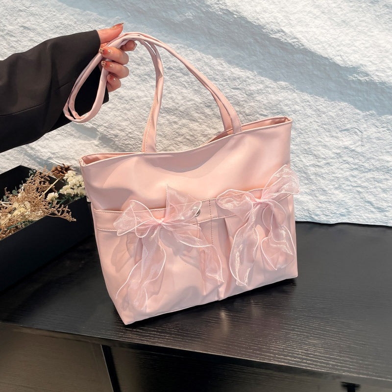 Collegiate Bag with Decorative Bows - Amelia