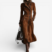 Loretta - Suede Trench Coat