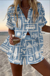 Jasmine – Linen Shirt & Shorts Set
