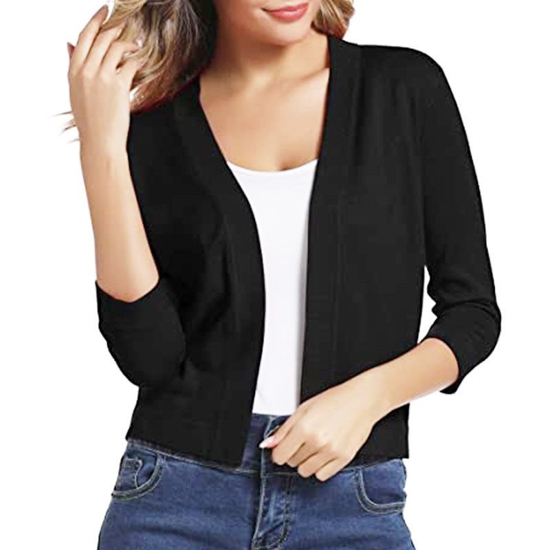Isadora | Women's Open Front 3/4 Sleeve Cardigan