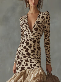 Ottilie – Leopard Print Midi Dress