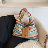 Martina Woven Raffia Shopper Bag