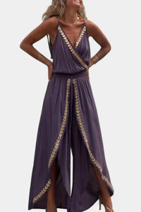Lavinia – Open Back Elegant Jumpsuit with Gold Details