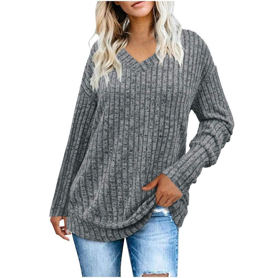 Barbara - V Neck Oversized Knit Sweater