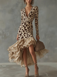 Ottilie – Leopard Print Midi Dress