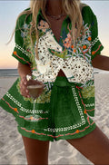 Annabelle – Romantic Linen Shirt & Shorts Set