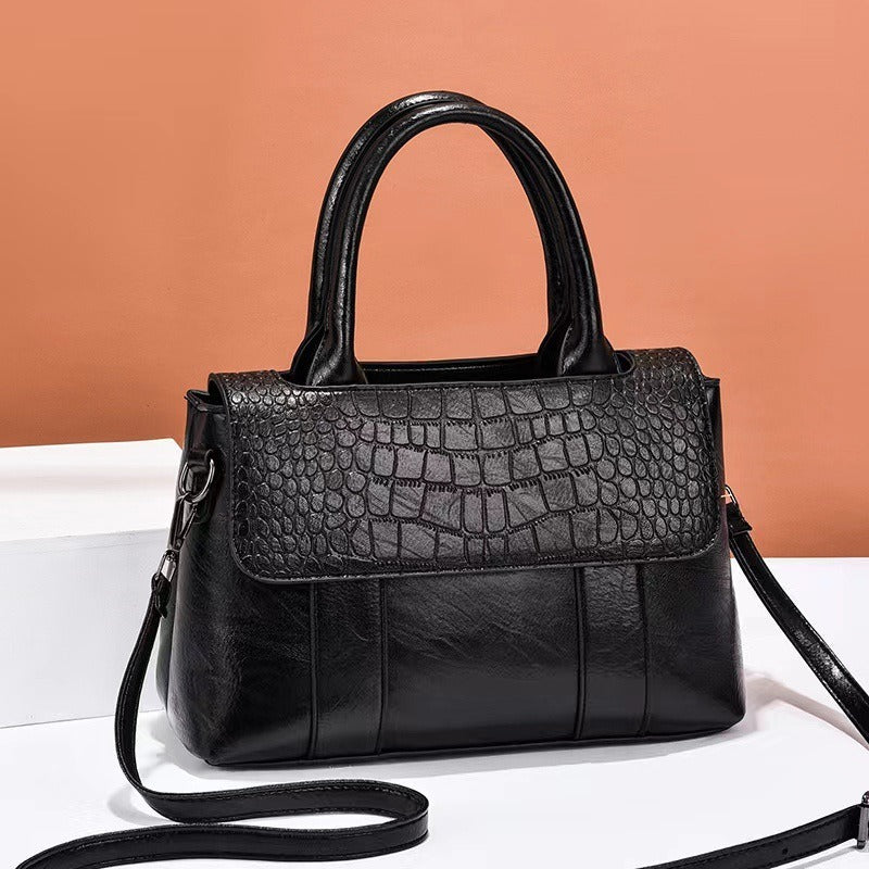 Embossed Leather-Effect Bag - Camila