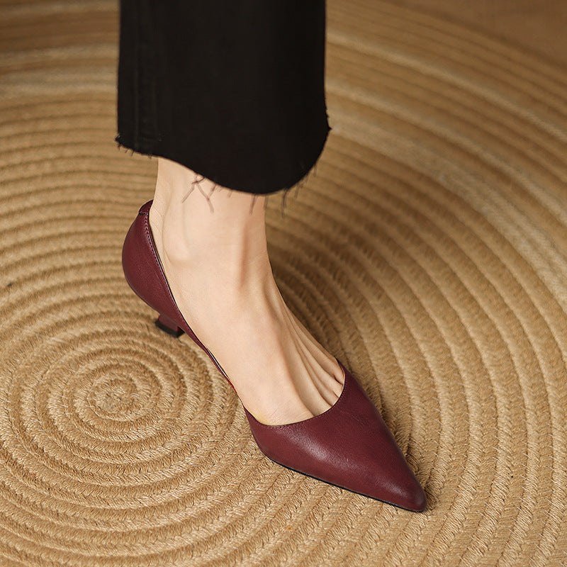 Nellie - Elegant Leather Heels