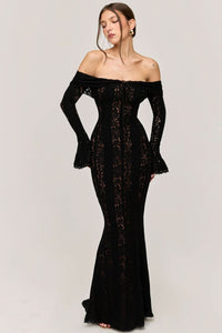 LOLA | LACE MAXI DRESS Black