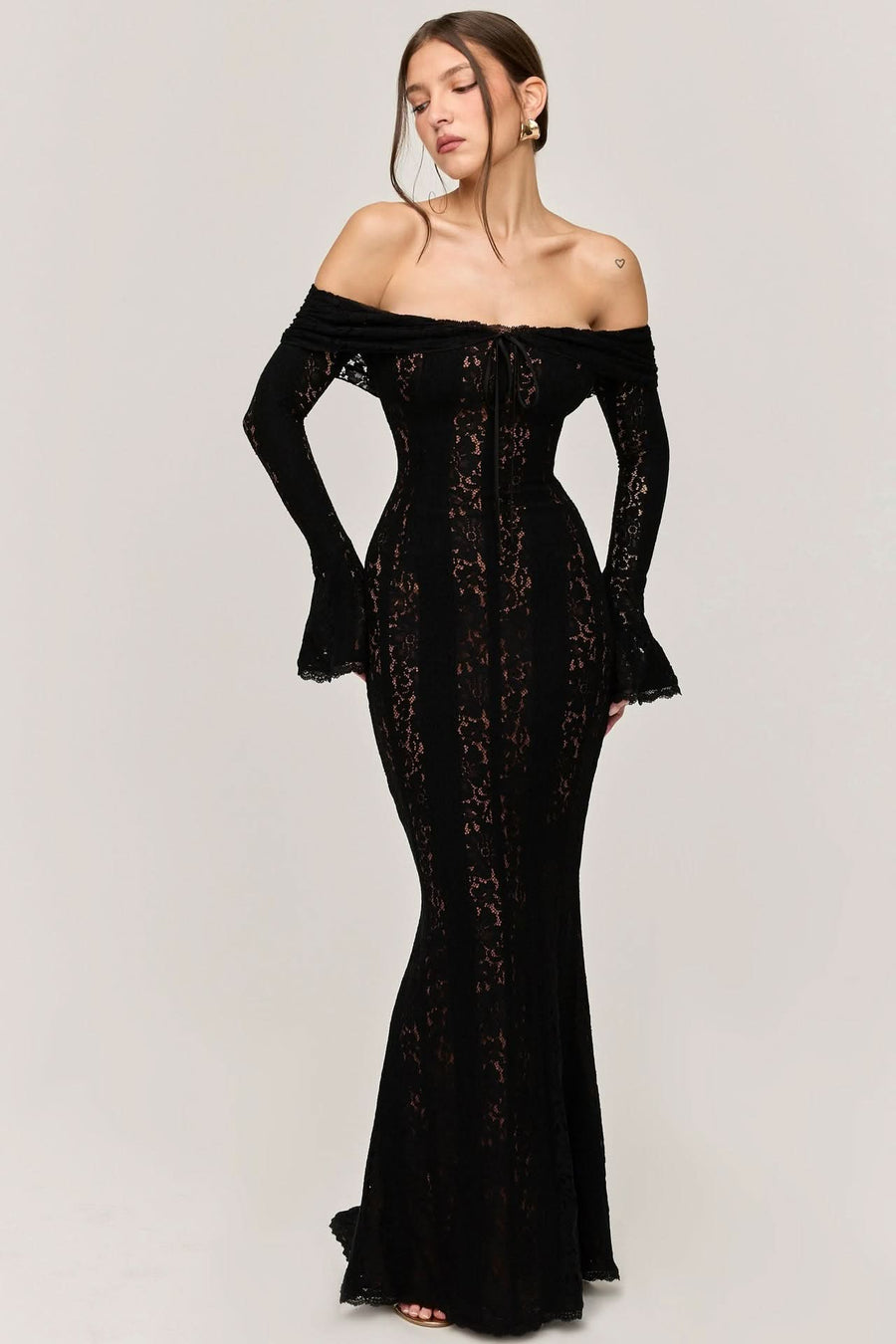 LOLA | LACE MAXI DRESS Black