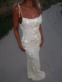 Eve Floral Maxi Dress White