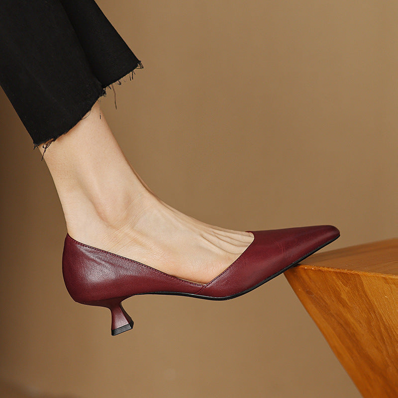 Nellie - Elegant Leather Heels