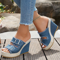 Amity - Fray Edge Wedge Sandals