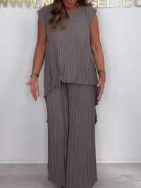 Mexie – Elegant Pleated Co-Ord Set