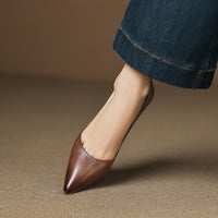 Sienna - Elegant Leather Kitten Heels