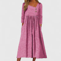 Cleomarie | Elegant Midi Dress Pink
