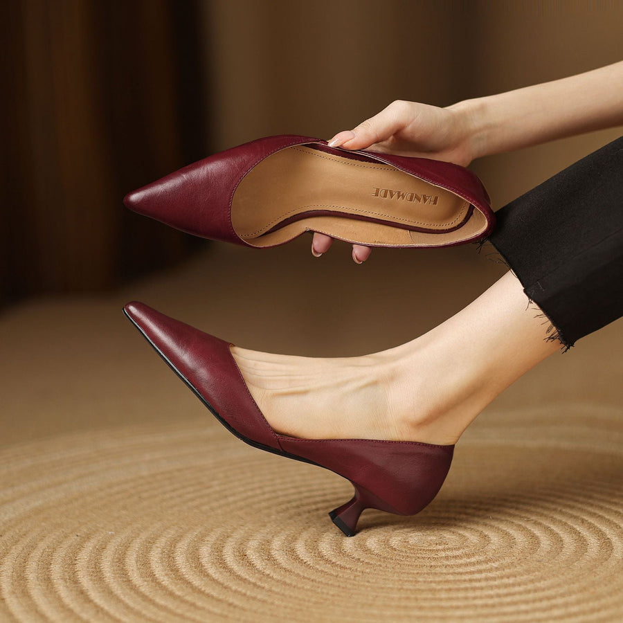 Nellie - Elegant Leather Heels