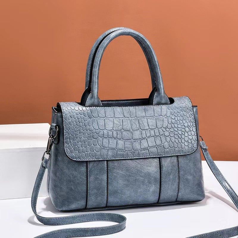 Embossed Leather-Effect Bag - Camila