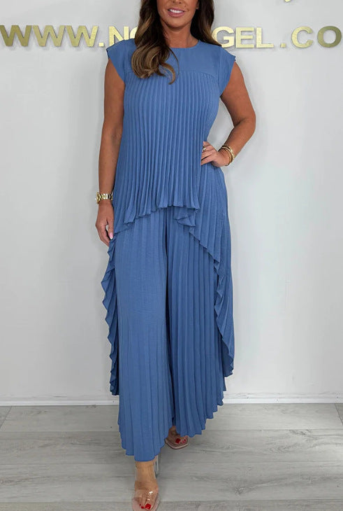 Mexie – Elegant Pleated Co-Ord Set