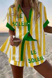 Isabella – Linen Shirt & Shorts Set