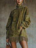 Posey – Suede Dress with Fringes