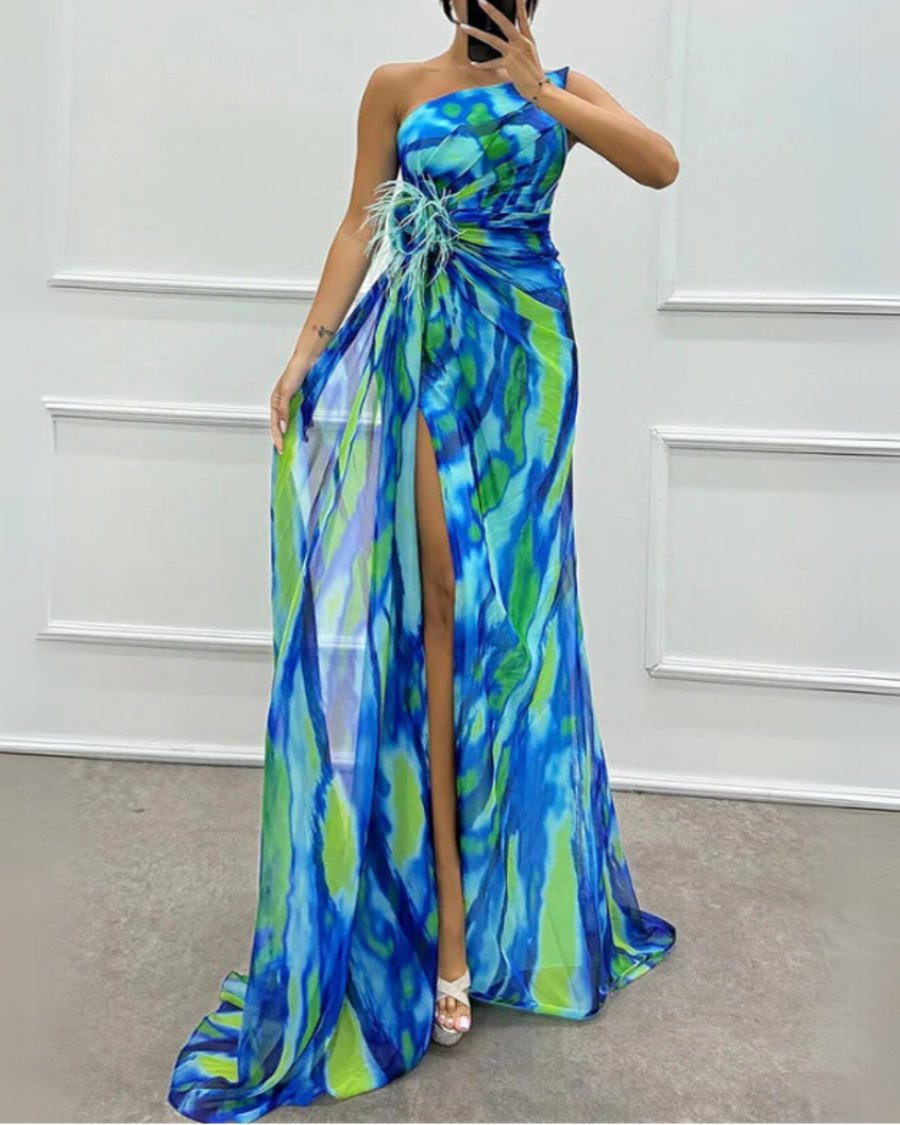 Lily - Vibrant Draped Dress