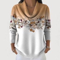 Freda - Floral Sweater with Soft Neckline