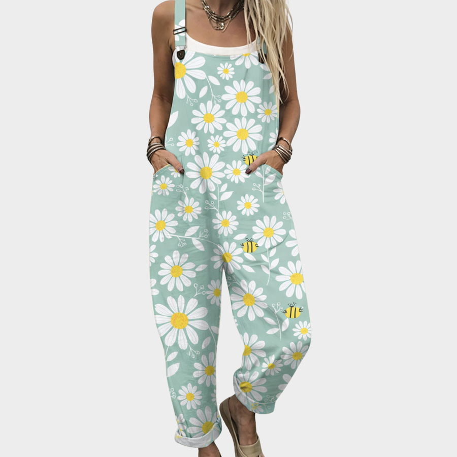 Arabella - Comfortable Printed Dungarees