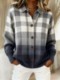 Mara  Checked Knitted Blouse