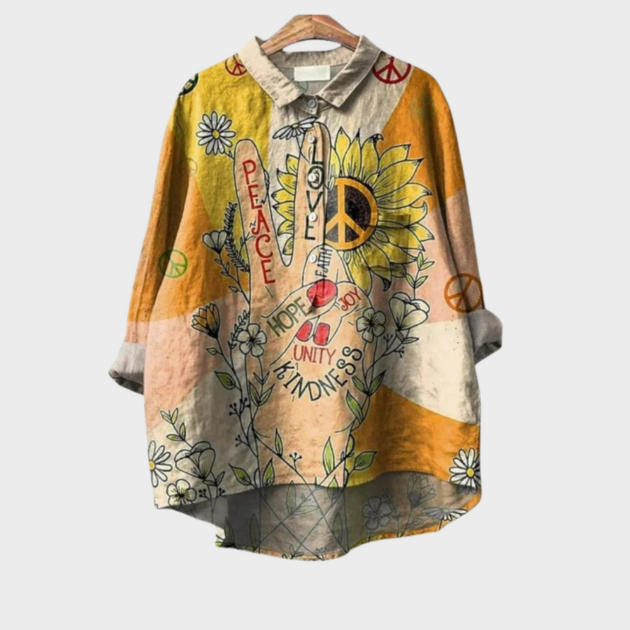 Idalia - Elegant Linen Summer Blouse