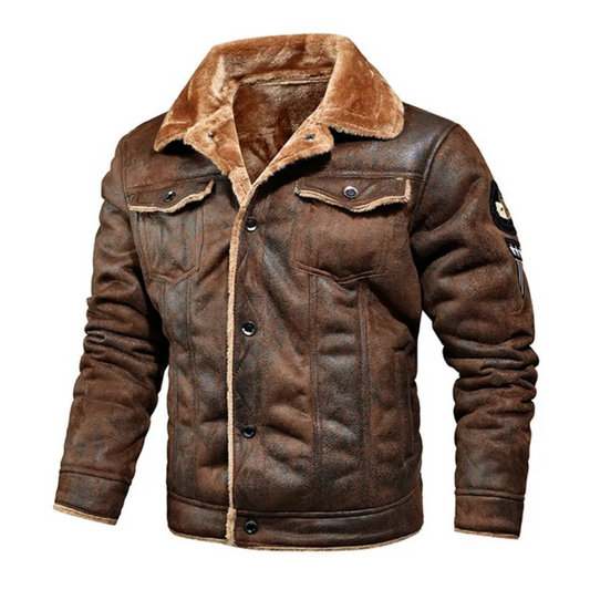 Thomas - Warm and Versatile Leather Jacket – Brown
