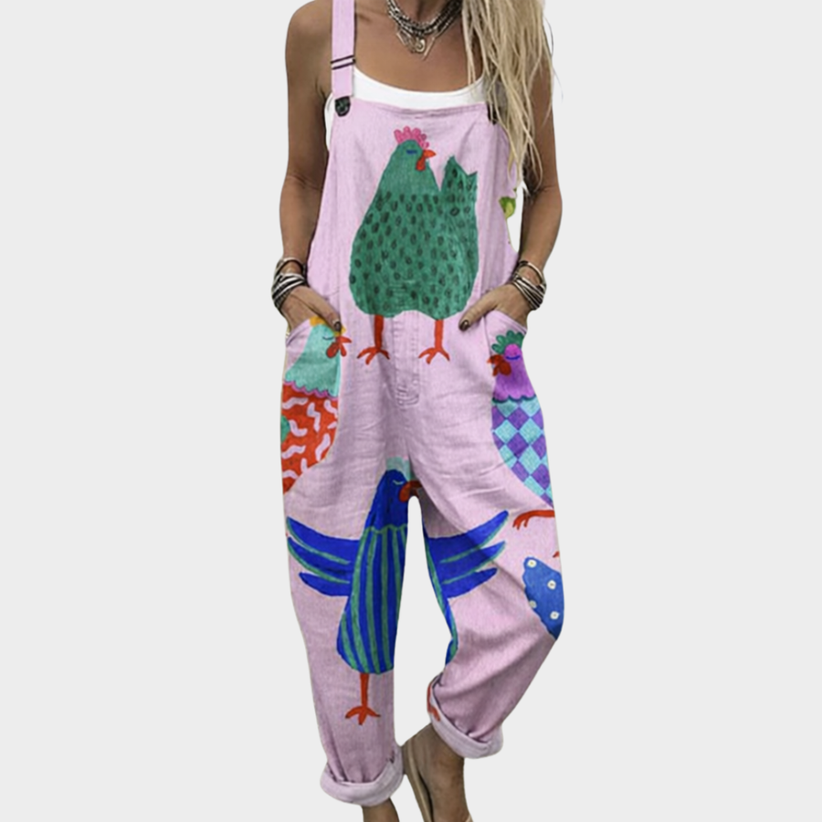 Eliza - Bequeme Bedruckte Latzhose