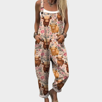 Freya - Comfortable Printed Dungarees