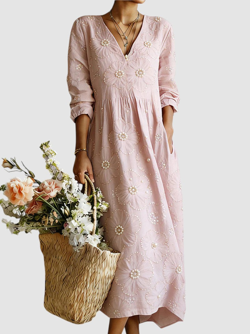 Quin – Floral Cotton Midi Dress
