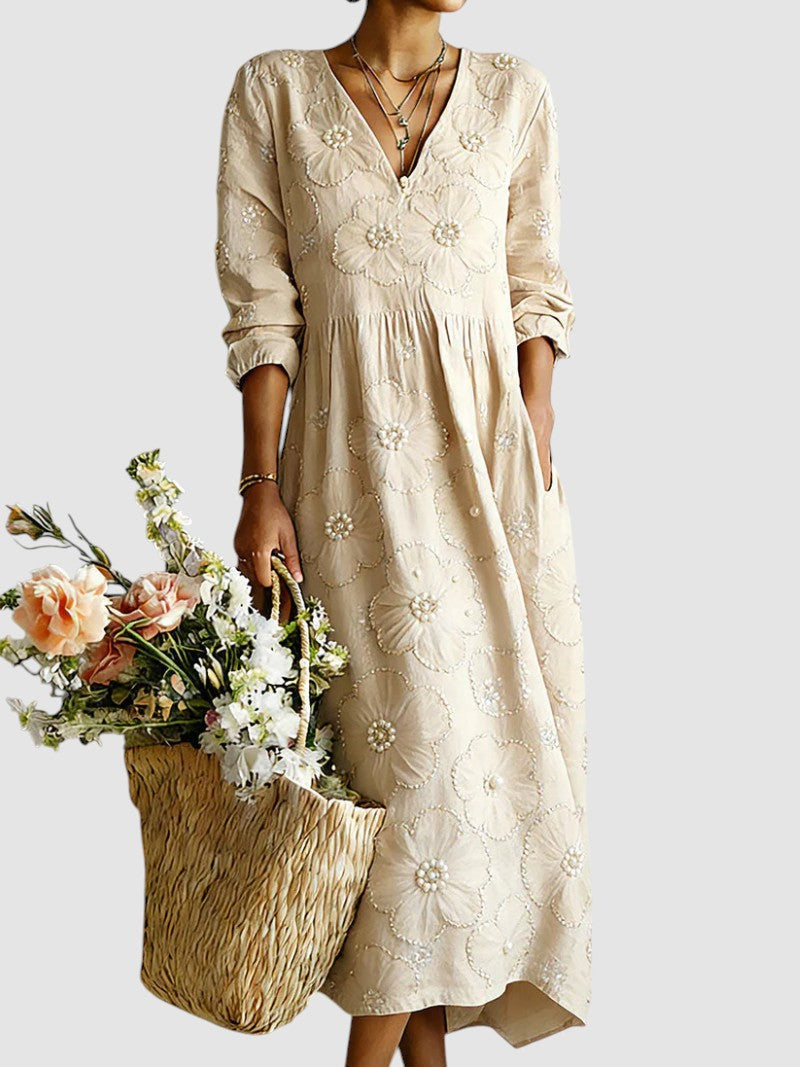 Quin – Floral Cotton Midi Dress