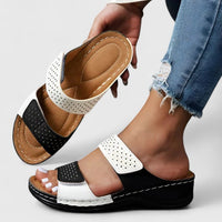 Tasha | Orthopedic Sandals White-Black