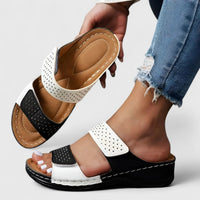 Karyssa | Orthopedic Sandals Black White