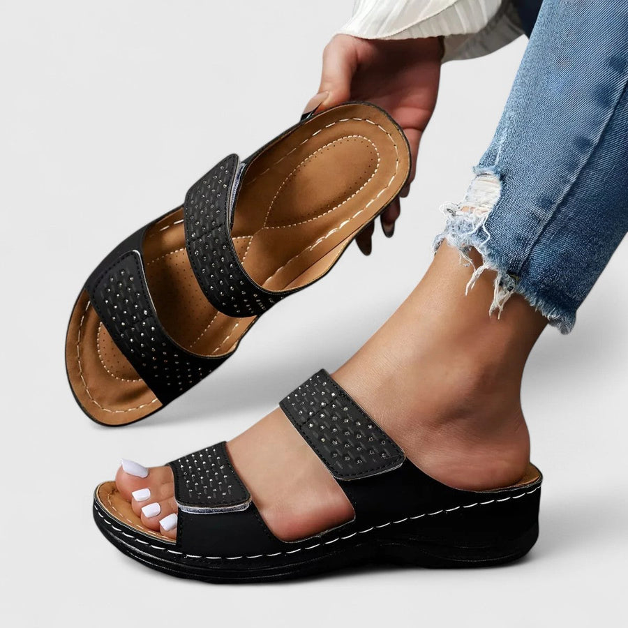 Karyssa | Orthopedic Sandals Black