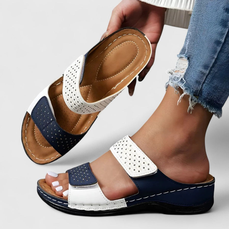 Karyssa | Orthopedic Sandals Blue White