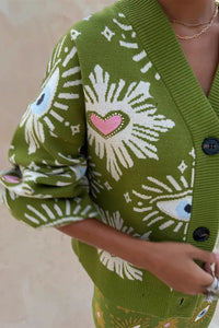 Celeste Eye Motif Knit Set