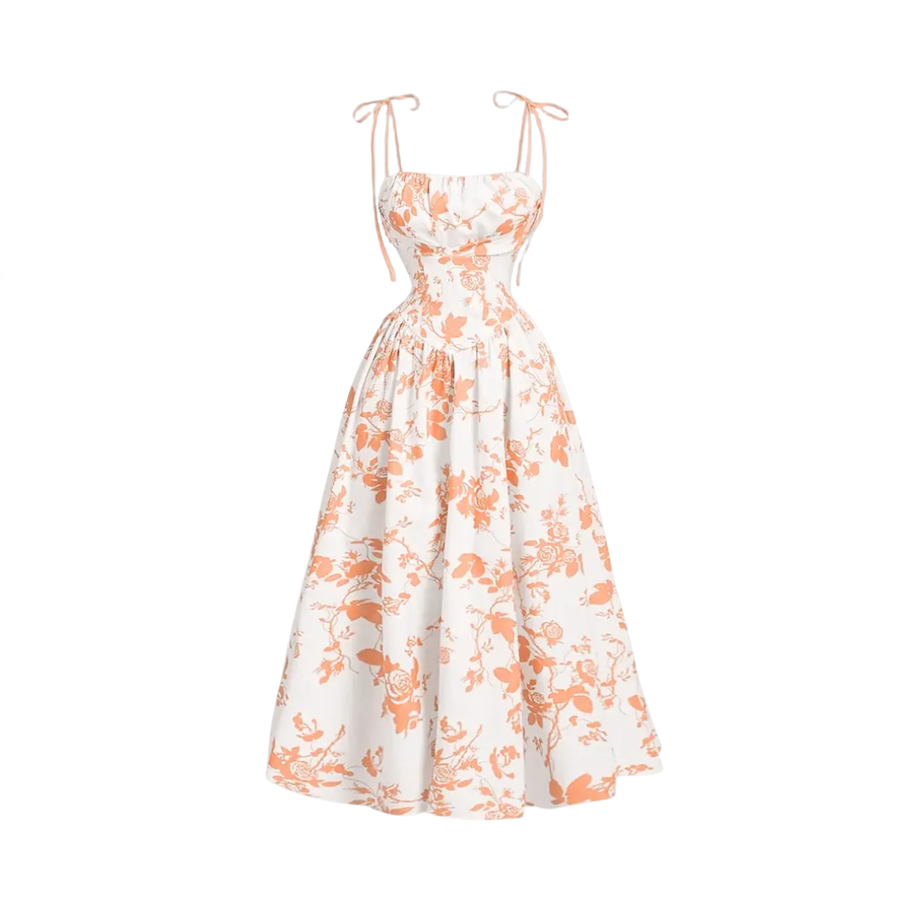 Macey - Floral Tie-Shoulder Summer Dress