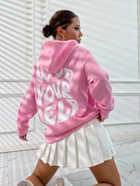 Eleanor | Womens Hoodie with Drawstring Hood and Front Kangaroo Pocket Pink