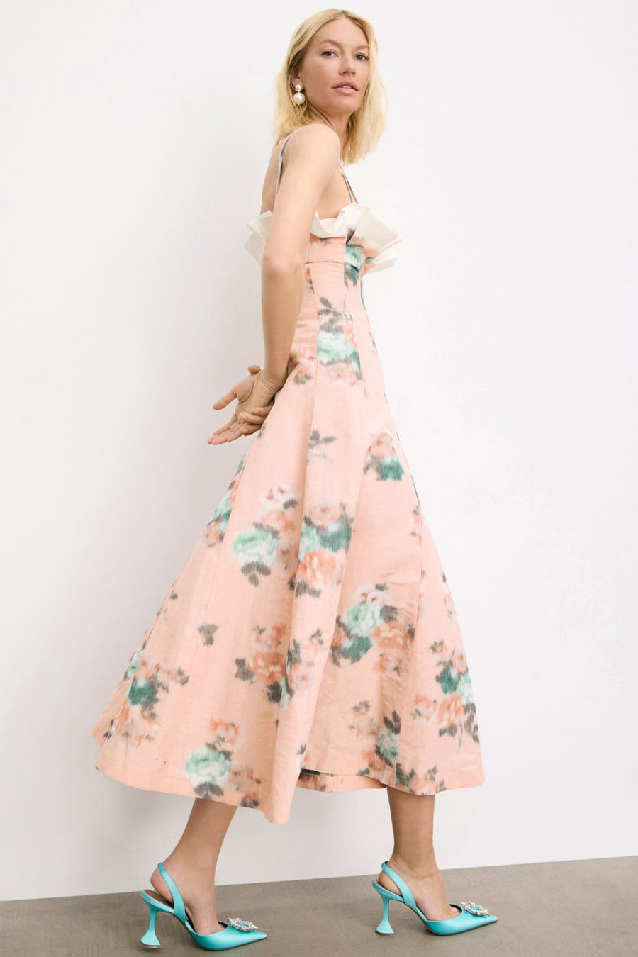 Floral Taffeta Dress
