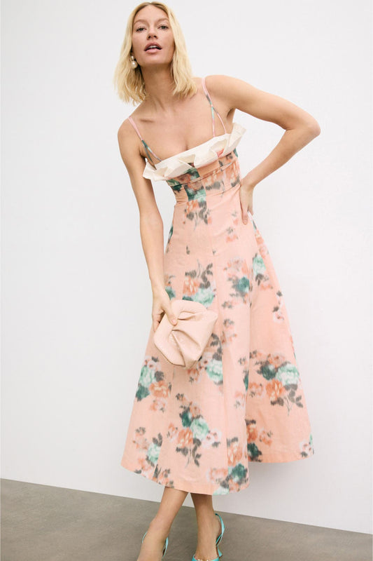 Floral Taffeta Dress