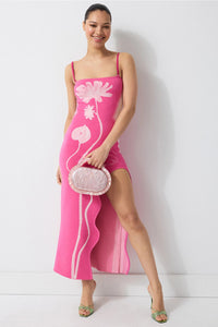 Iris Flower Print Maxi Tank Dress