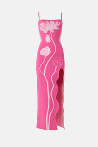 Iris Flower Print Maxi Tank Dress