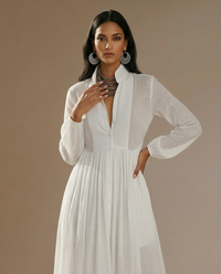 Nerys - Trendy Linen Maxi Dress